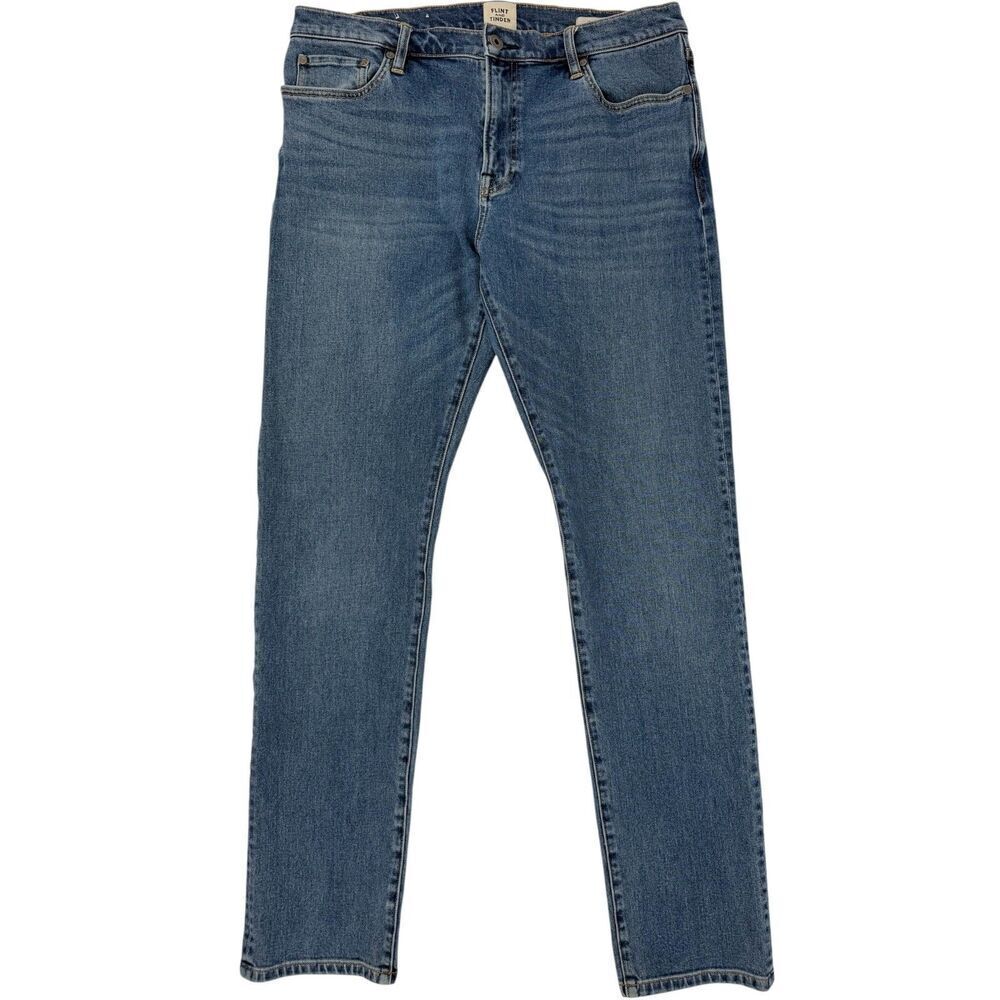 Flint and Tinder Huckberry Everyday Stretch Denim Jeans Slim Medium Blue 34x34